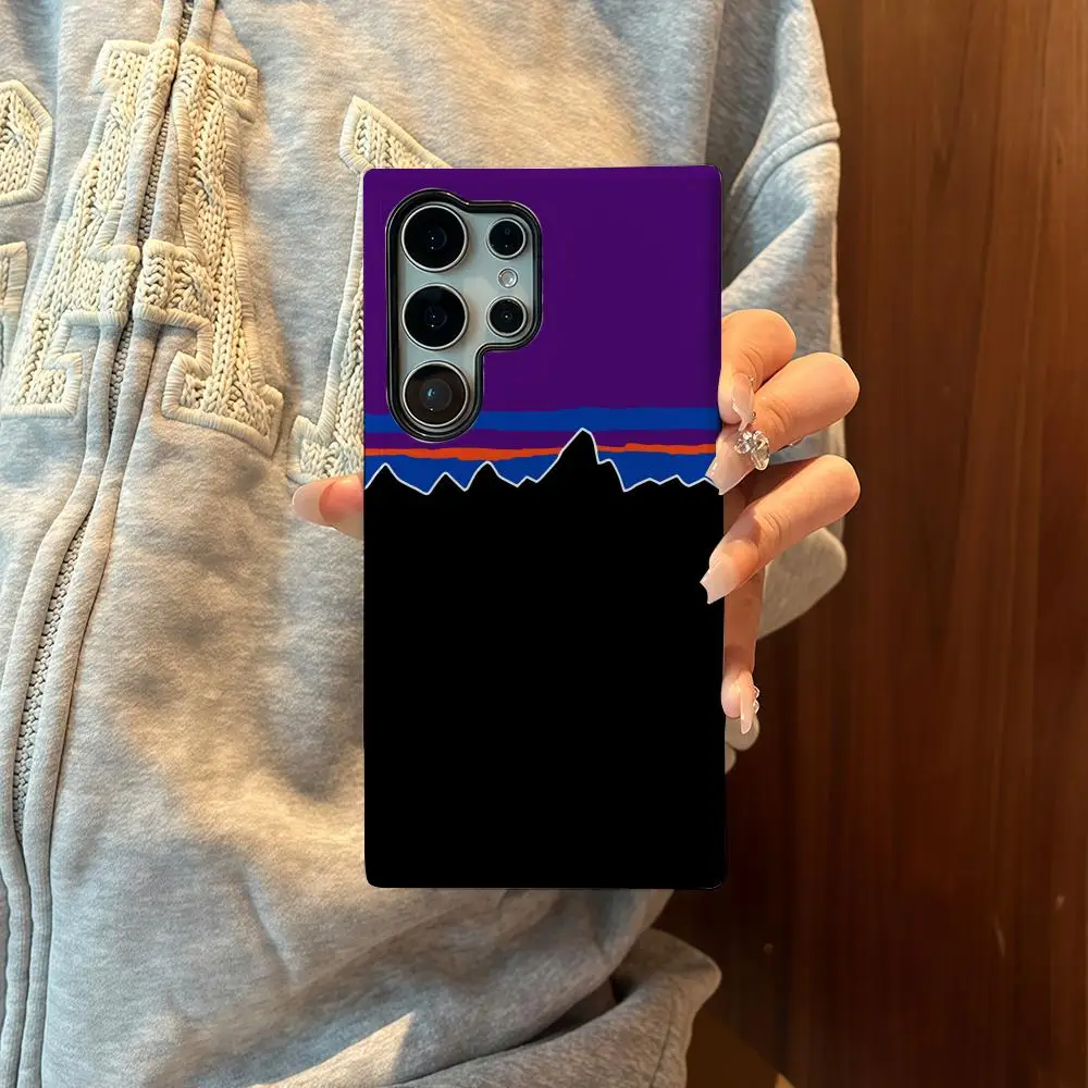 Funda de teléfono con diseño de Patagonias para Samsung S25, carcasa de película de lujo GalaxyS24Ultra 23plus S22 21 A56 36 26 16, cubierta de doble capa