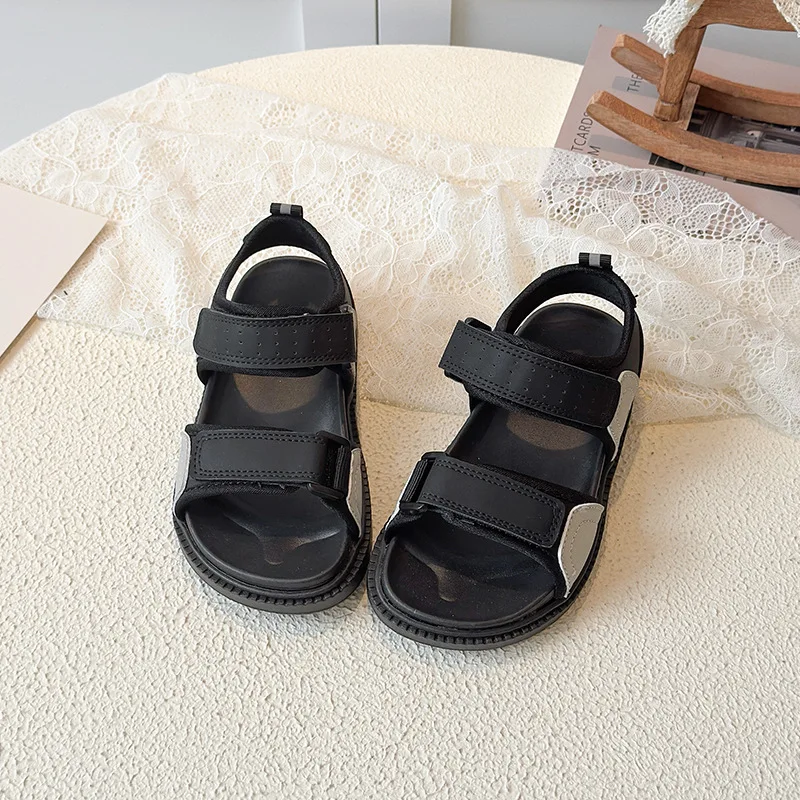 Children Roman Beach Shoes for Girls Boys 2026 Summer New Fashion Korean Style Soft Bottom Anti-slippery Versatile Trend Sandals