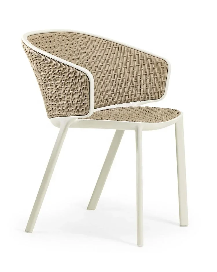 

#Modern simplicity Leisure Hotel Villa synthetic rattan dining set garden Outdoor one table and four chairs set#