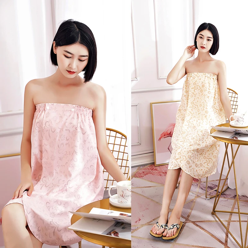 Women's Beauty Salon Skin Management Special Bath Robe Tube Top Bath Towel Chest Wrap Sleepwear Sauna Suit Yarn Farm