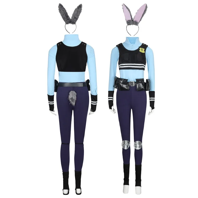 

Movie Crazy Animal City Cosplay Costume Judy Disguise Uniform Full Set for Adult Suit Halloween Carnival Party Clothes Role Play