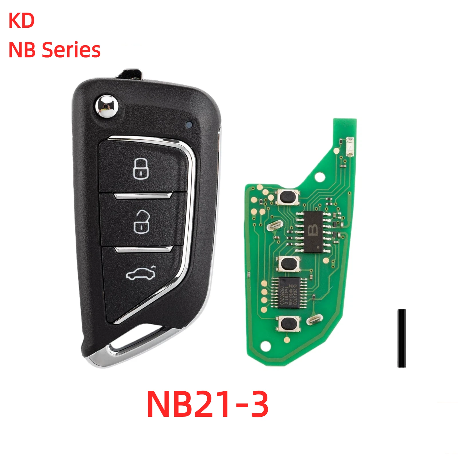 KEYDIY KD NB21-3 Universal Flip Remote Key 3 Buttons Knife Type Compatible Replacement