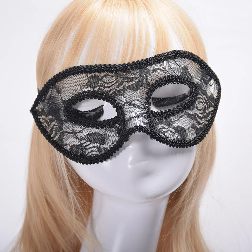 セクシーレースマスク半透明猫狐ハーフフェイスPUマスクコスプレ女性仮面舞踏会パーティー小道具ダンスコスチュームアイマスクヘッドウェア