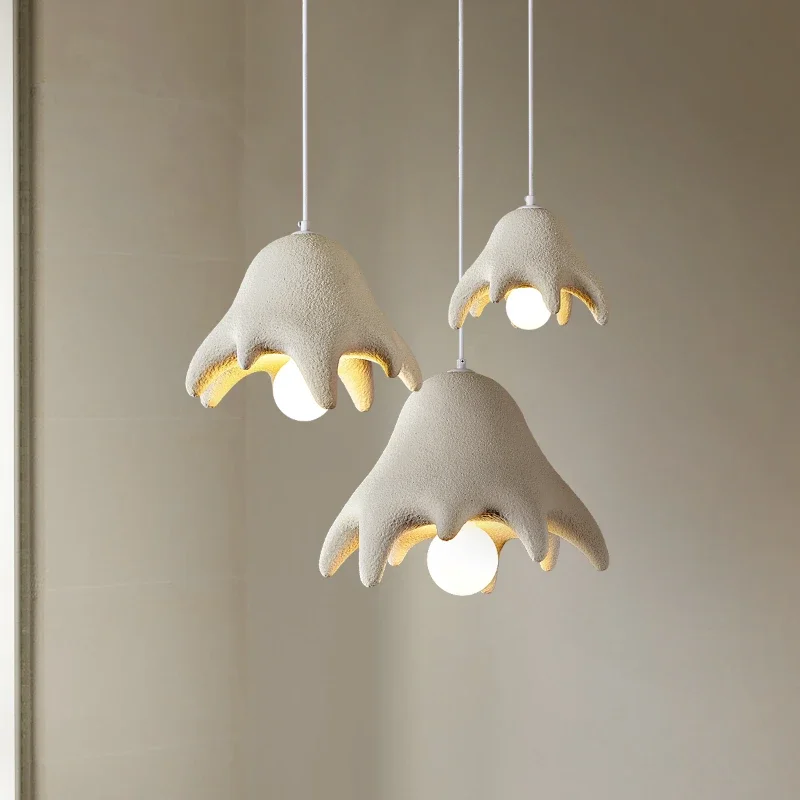 

Nordic Creativity Cream Style Led Pendant Lights Restaurant Bar Bedroom Bedside Lamp DiningRoom Loft Stairs Chandelier