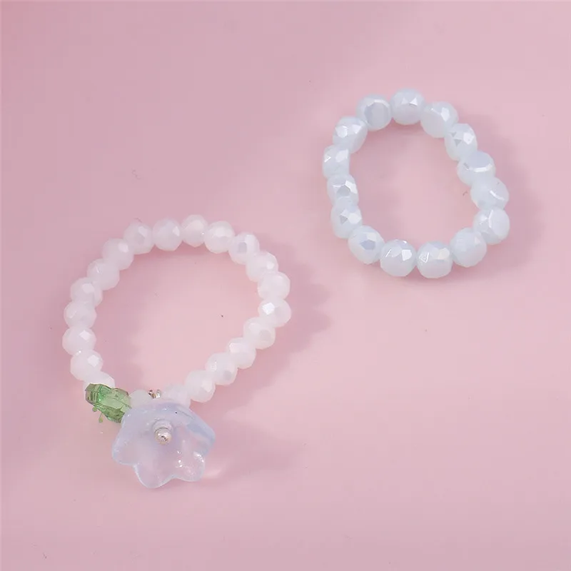 Aihua Koreanische Bunte Kleine Blume Ring Sets Böhmen Handgemachte Multi Perlen Reis Perlen Finger Ring Für Frauen Strand Schmuck Geschenke – Detail 33