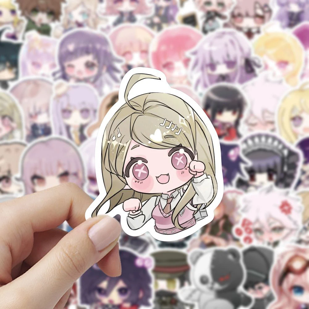 Naegi makoto kyoko danganronpa สติกเกอร์อนิเมะ Byakuya junko ติดแล็ปท็อปสเก็ตบอร์ดโทรศัพท์10/30/50ชิ้น