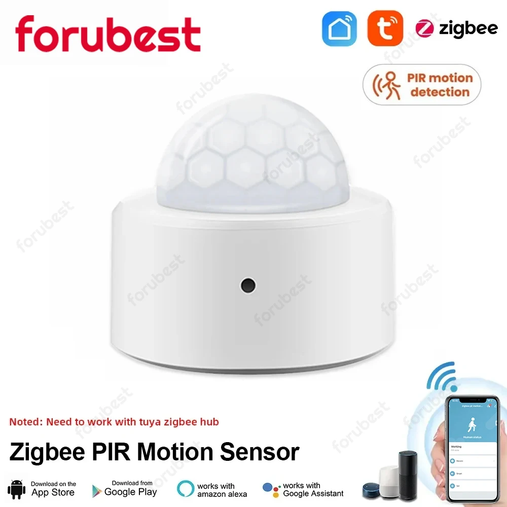 

Tuya Zigbee Motion Sensor PIR Motion Sensor Human Body Infrared Detector Home Automation For Light Works With Alexa Google Home