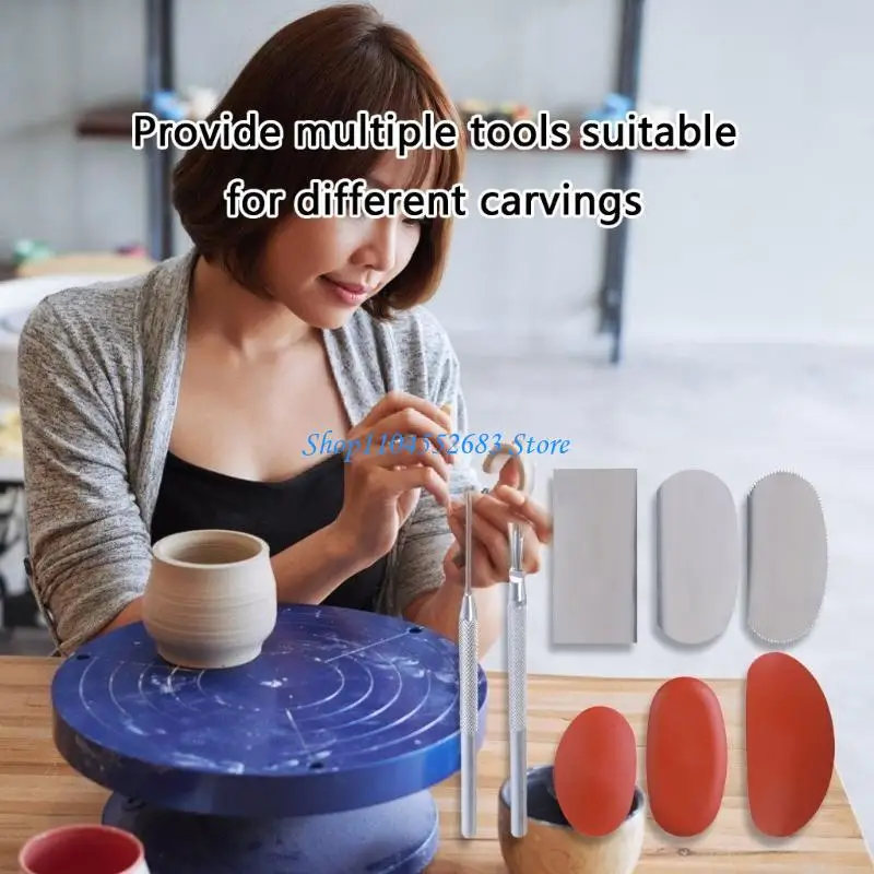 

Y6GD Sculpting Carving Tool Set for Clay Cake Art Comfortable Precise Crafting