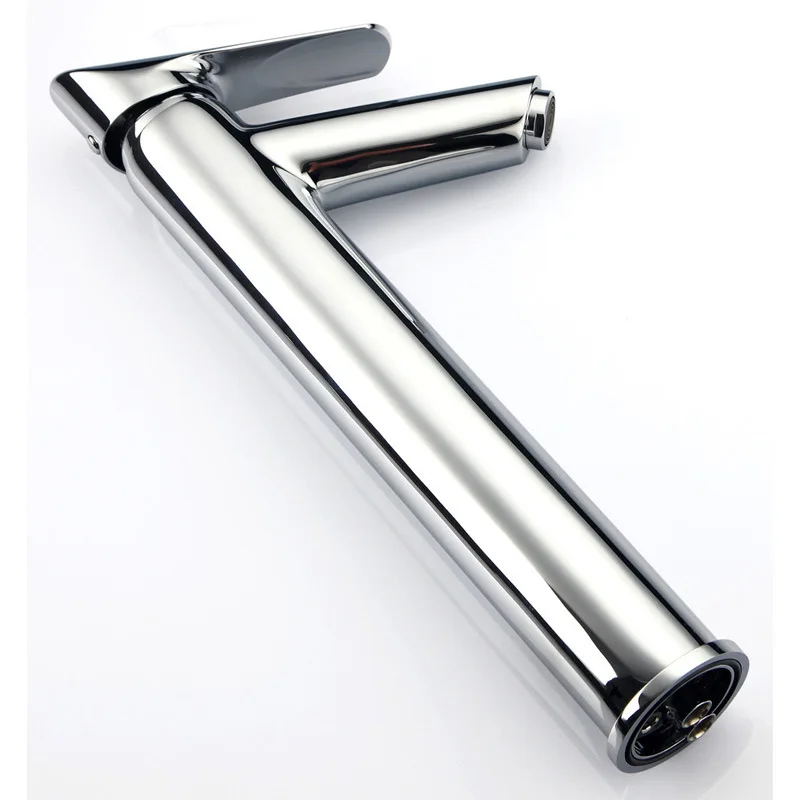 Exquisite and stylish copper countertop basin, single hole cold and hot water mixed function basin faucet