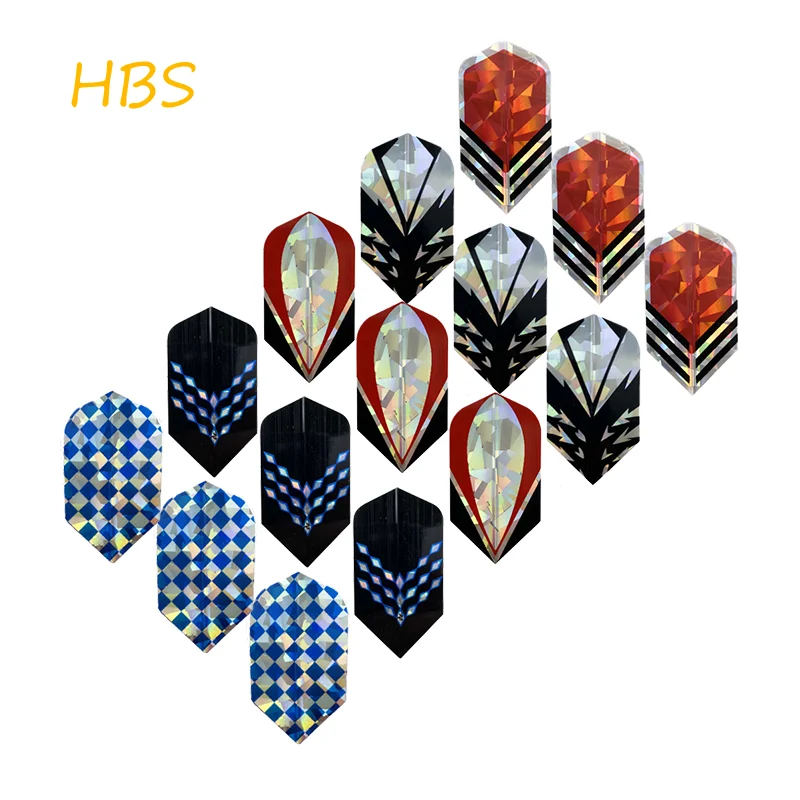 15pcs High Quality PET Dart Wings Exquisite Laser Narrow Blade Style Soft and Hard Dart General Accessories