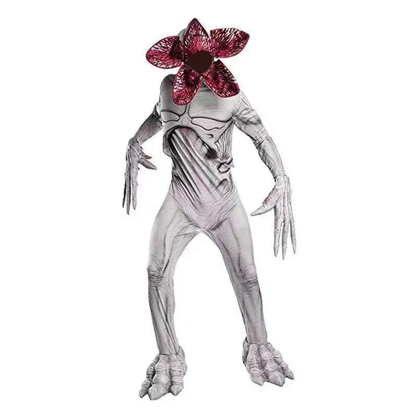 

2025 New Halloween Halloween Costume for Kid Festival Scary Horror Chomper Mask Cosplay Masquerade Clothes Zentai Disguise Carni
