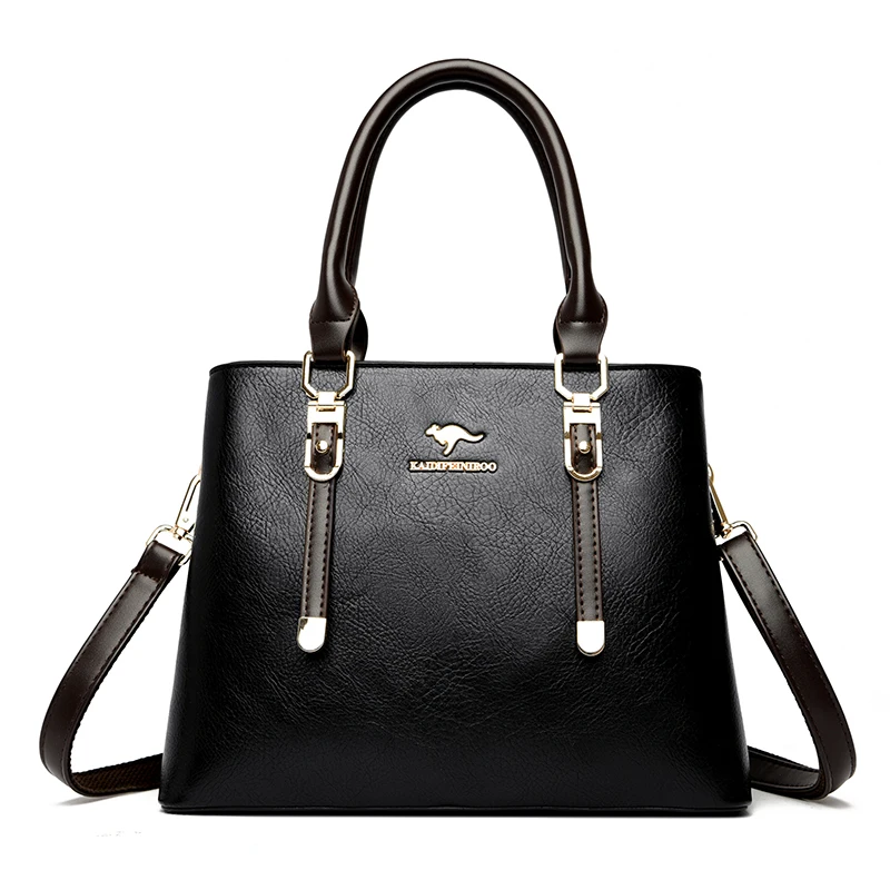 2024 Fashion Retro Women's Handbag Multi layered Large Capacity Ladies Shoulder Bag Girls Advanced Color Versatile Bucket Bags