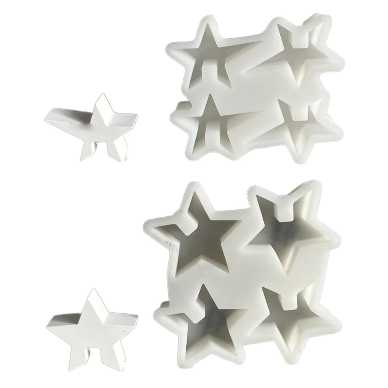 Soap Molds Ornament Moulds Star Figurine Molds Mould Silicone Material Perfect Gift for Hand-Making Lover