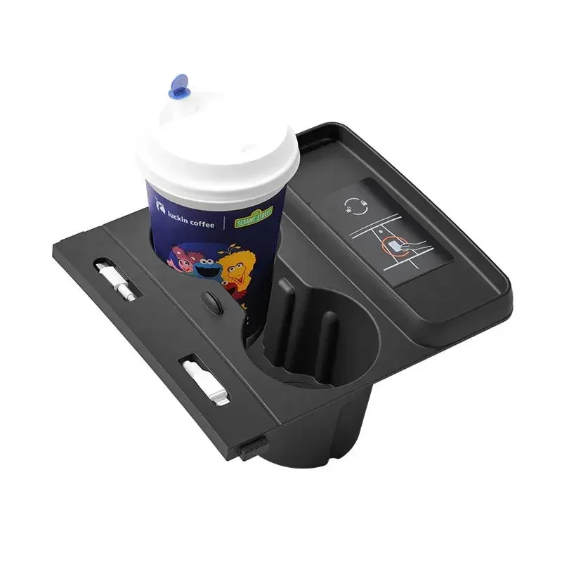 

For Tesla Model Y Multifunctional Water Cup Holder Central Control Storage Box Model3 Drinks Holder Storage Tray Car Accessories