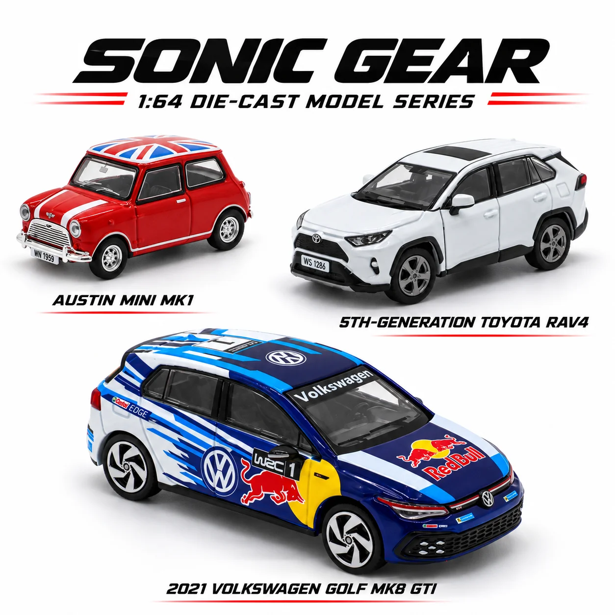 1:64 Volkswagen Golf Mini Cooper MK1 TOYOTA RAV4 Diecast Toy Car Vehicle Miniature Free Wheels Collection Gift For Boyfriend