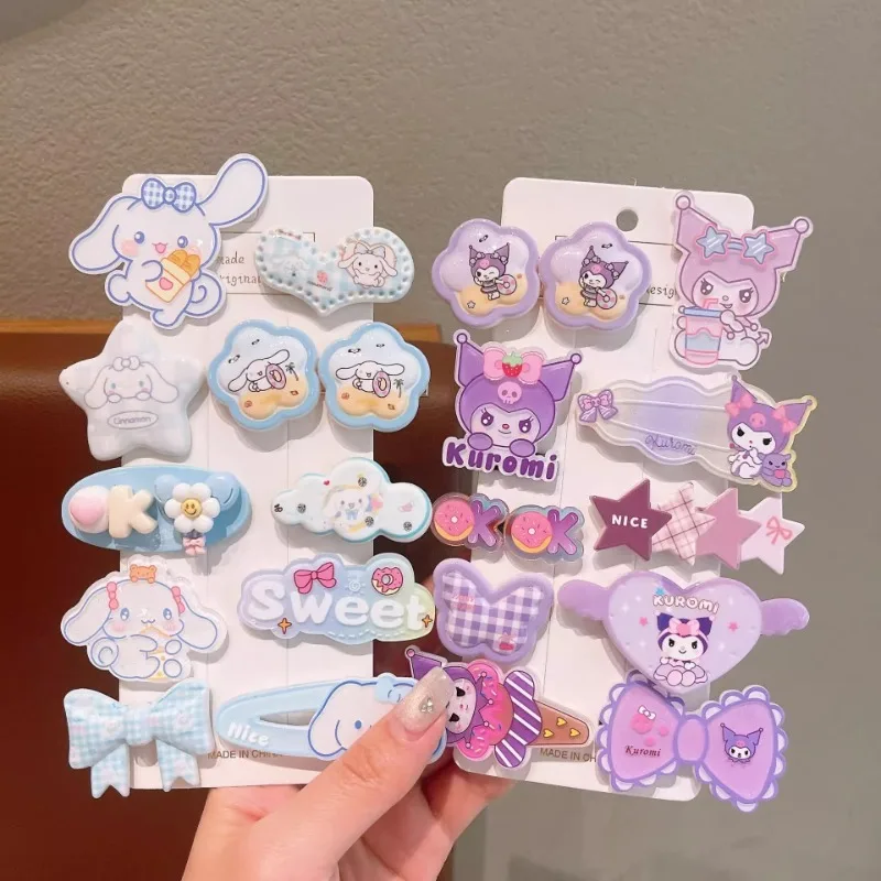 Kawaii Hello Kitty Haar Clip Set Leuke Cartoon Zoete Meisje Hart Verbrijzeld Haar Hoofddeksels Vrouwen Levert Student Gift Groothandel