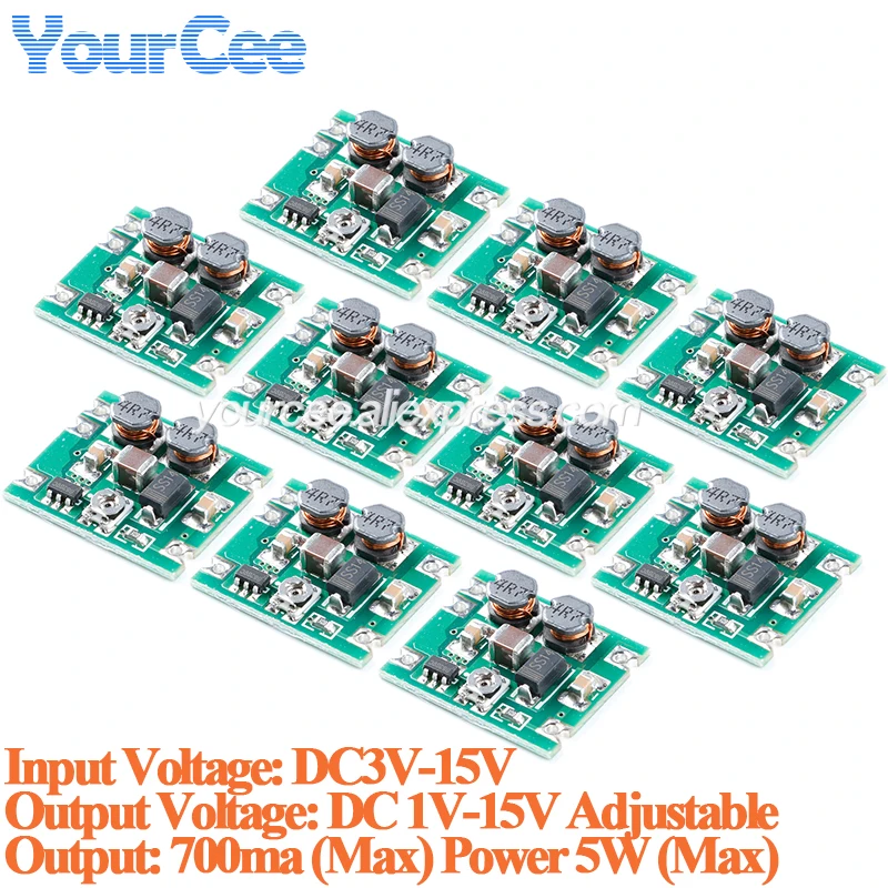 10pcs/1pc DC-DC Automatic Buck Boost Regulator Board DC 3V-15V to DC 1V-15V Battery Voltage Regulator Module