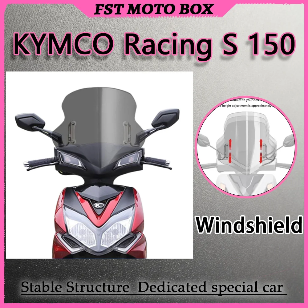 FOR KYMCO Racing S 150 Windscreen High-Toughness PC Panel Road Debris Resistant Effective Protection Motorcycle Windshield