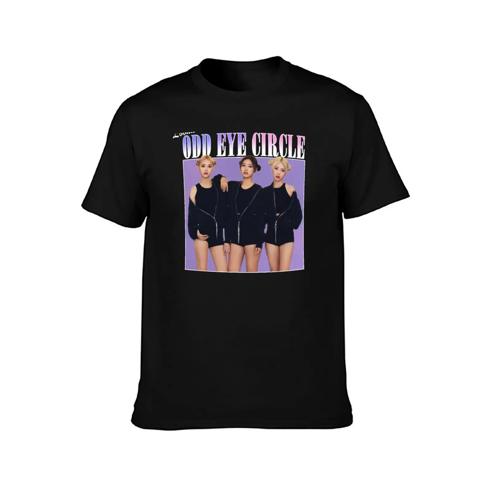 ODD EYE CIRCLE Loona Vintage T-Shirt Simple Solid Color Crew Neck Tee T-Shirt