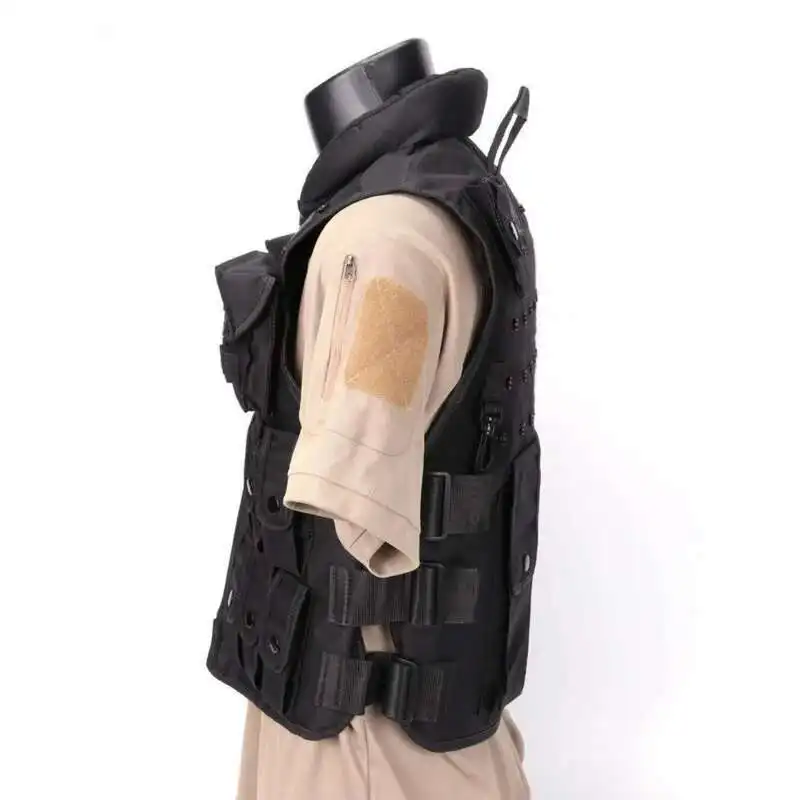 Hkshメンズタイドダークテクウェアチョッキ、アウトドアタクティカルベスト、アウトドアセキュリティトレーニング機器、シックなタンクトップ、ポケット、hk2208