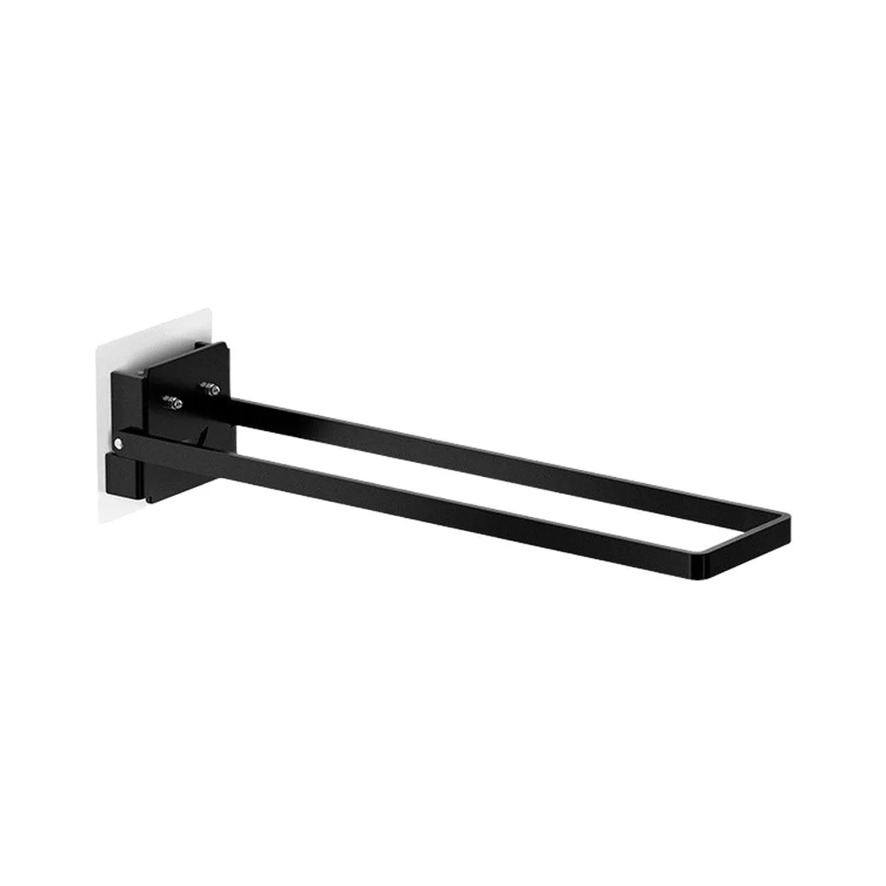 Brushed Stainless Steel Towel Rack SUS 304 for Wall or Cabinet Door Installation Foldable 90 Degree Space Efficient 25x7.8x7.2cm