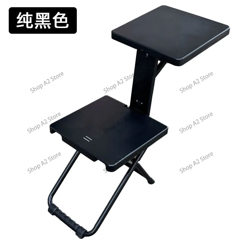 Outdoor Portable Standard Folding Chair Multifunctional Study Stool Mustang Writing Desk and Chair
