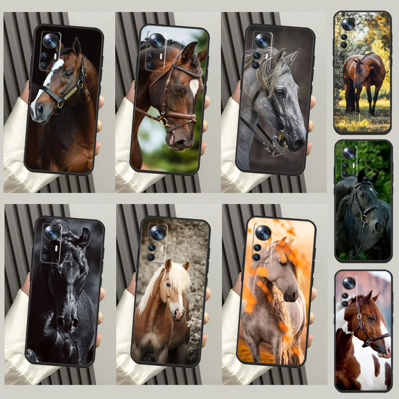 Animal Steed Horse Case For POCO F5 X5 X4 X3 Pro F3 F4 GT M5s Pro Cover For Xiaomi 13 Pro 12T 11T 11 12 Lite