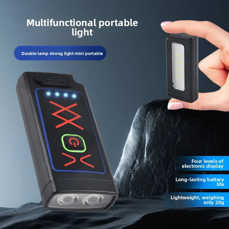Mini Keychain LED Light Super Bright Rechargeable Portable Flashlight High Brightness Outdoor Pocket Lamp Small Size