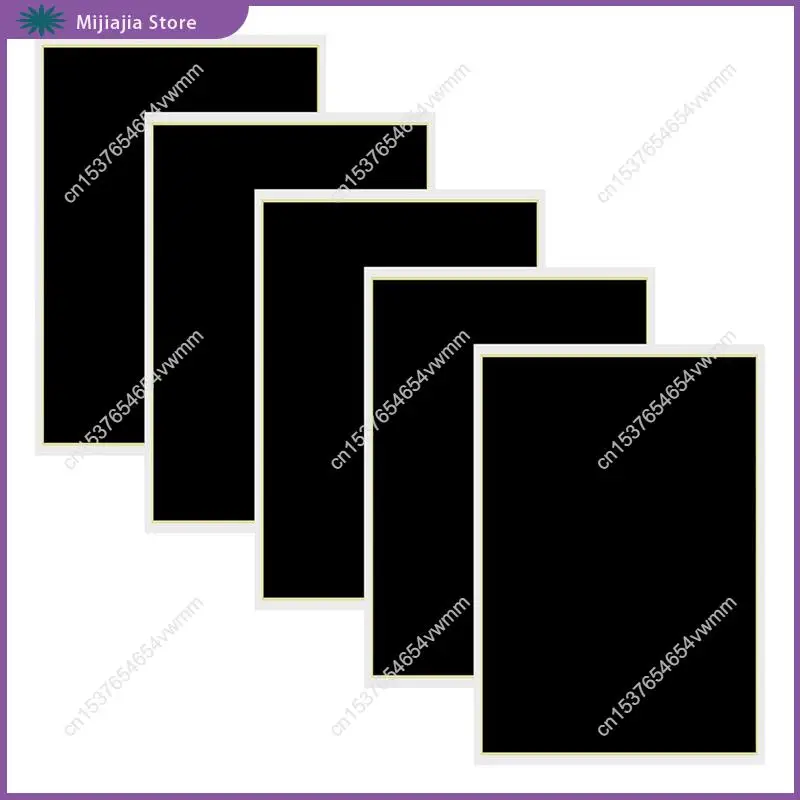 5 قطع من ورق وضع العلامات بالليزر 15 × 10.63 في أوراق الليزر السوداء لوضع علامات ونقش الألياف بالليزر