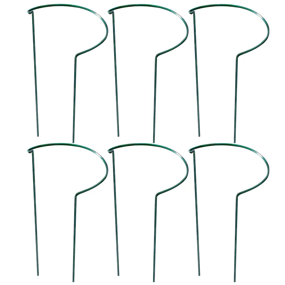 6Pcs Heavy-Duty Metal Plant Climbing Support Rack U-Shaped Trellis for Flowering Vines Potted Plants Greenhouse Balcony Garden