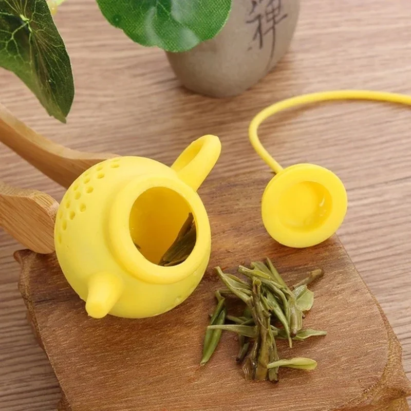 Silicone Teapot-Shape Tea Infuser Strainer Tea Bag Leaf Filter Diffuser Teaware Teapot Accessory Kitchen Gadget Creative