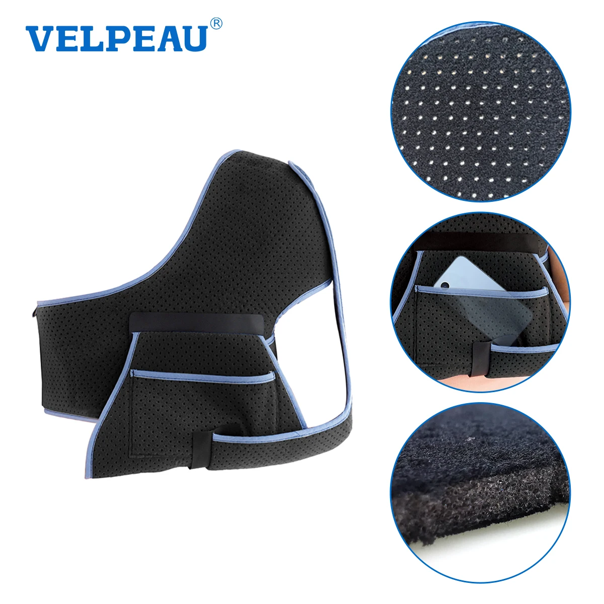 VELPEAU Soporte de hombro para rotador, absorción para rotura y hombro, artritis, eslinga para brazo, inmovilizador, transpirable para dormir