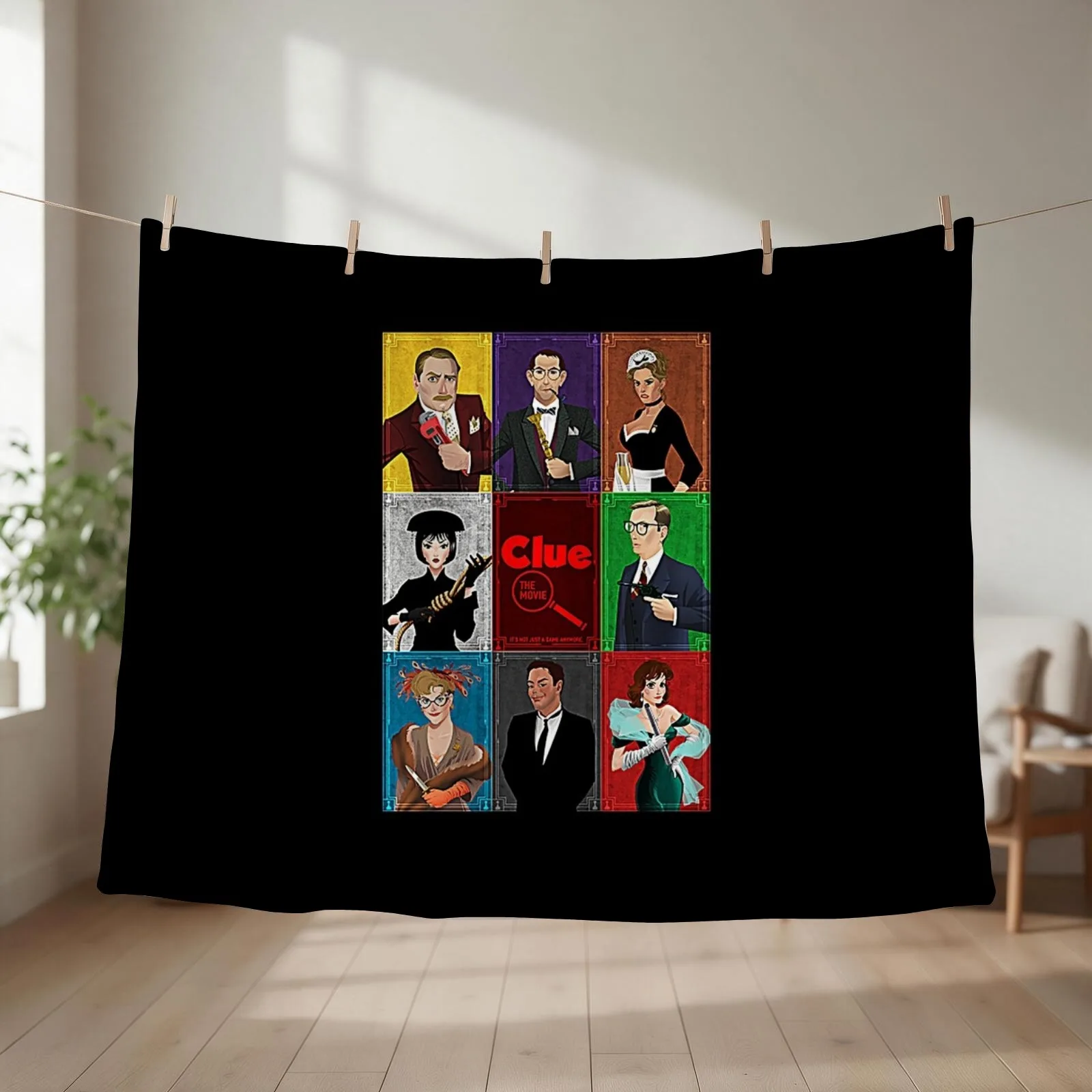 Clue Movie T-Shirt Throw Blanket couch cozy soft plush fuzzy picnic outdoor blanket
