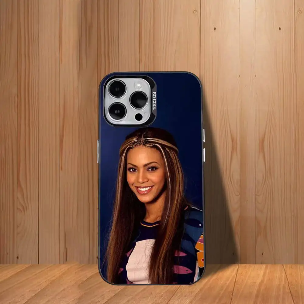 Funda de teléfono Singer B-Beyonce para iPhone 17,16,15,14,13,12,11, Mini,Pro,SE,MAX, funda blanca mate a prueba de golpes