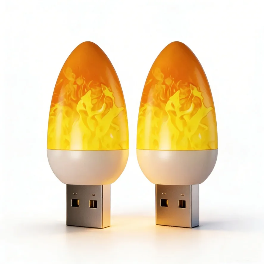 

Светодиодные свечи с пламенем и USB-динамическим пламенем, вспышка, атмосферный светильник, портативная книжная лампа, освещение для кемпинга, украшение для спальни