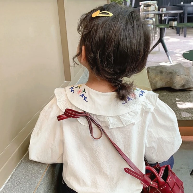 Girls' Autumn and Spring New Style Clothing Children's Korean Version Floral Doll Shirt Fashionable Baby Long Sleeved Top - view 4