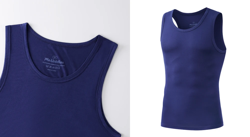 Paquete de 4 camisetas sin mangas para hombre, de color liso, camisetas de manga corta para hombre, camisetas de fibra de bambú, camisetas sin mangas para hombre, ideales para usar debajo de la ropa o como prenda exterior.