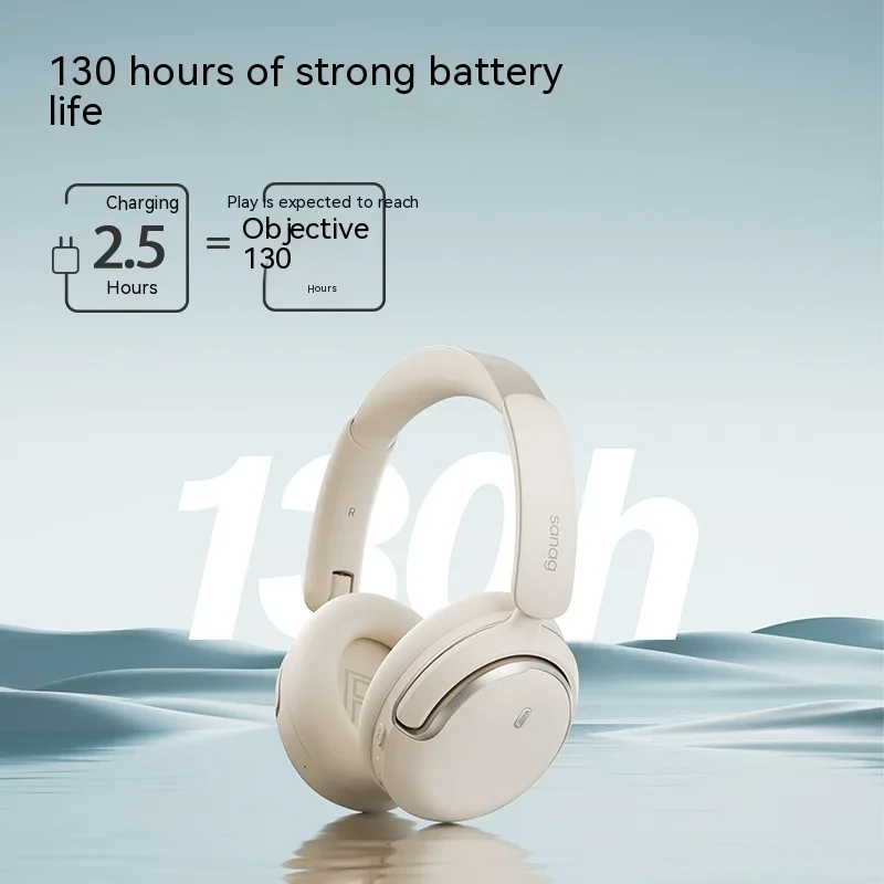 Sanag D50 Pro Wireless Headphones Bluetooth Earphone Active Noise Reduction Long Endurance Earbuds Low Delay Sports Headhones