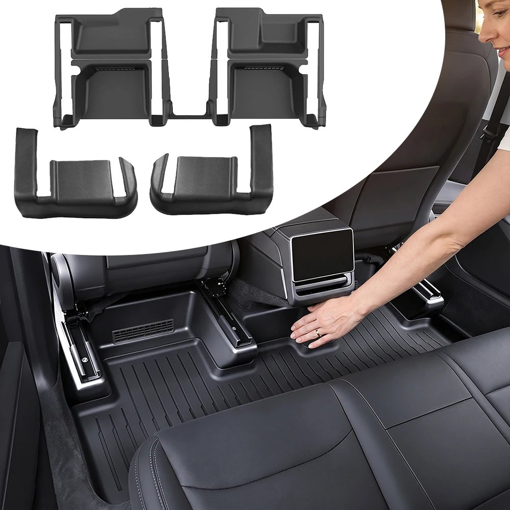 For Tesla Model YL Model Y Juniper TPE Car Under Seat Sill Protector Threshold Strip Waterproof Anti-kick Guard Panel Accessorie