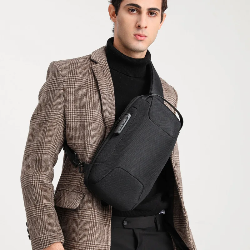 Bolsa anti-roubo de ombro masculina, bolsa de tiracolo Oxford impermeável, multifunções, viagem curta, pacote de peito para mensageiro