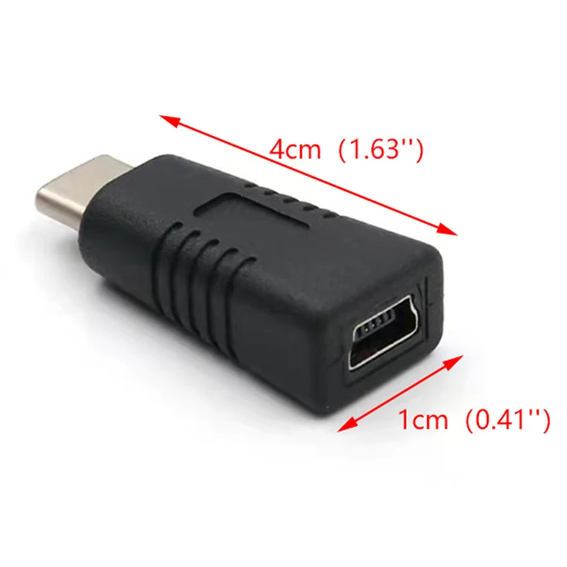 미니 USB 암-C 타입 수 어댑터, 미니 T 타입 암-데이터 케이블 충전 어댑터