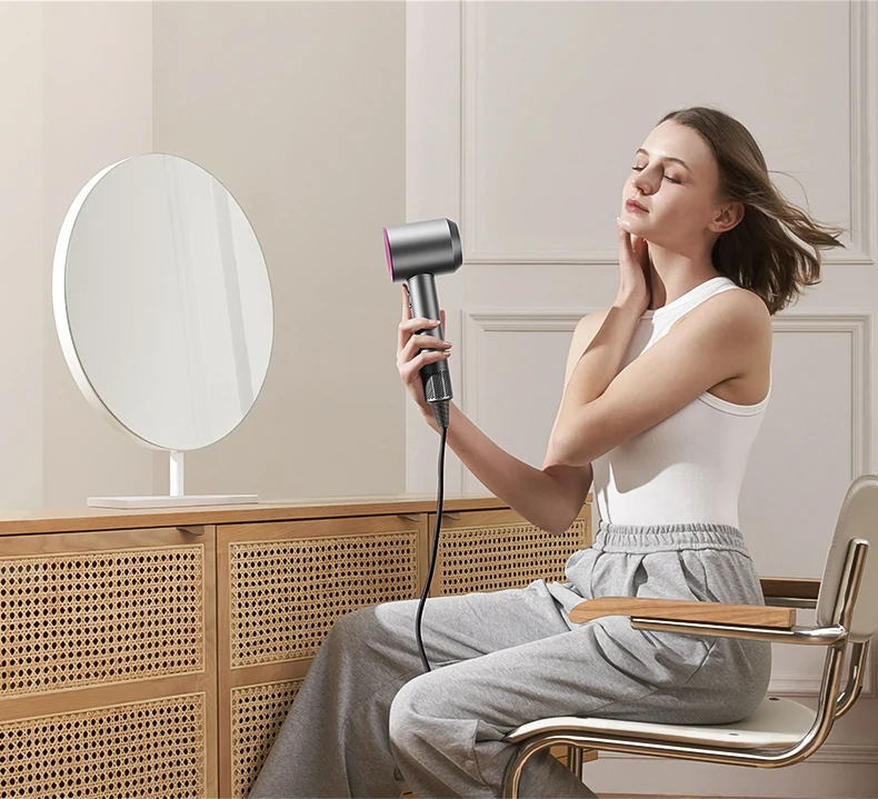 เครื่องเป่าผม ไอออนลบ ดูแลเส้นผม เงียบและแห้งเร็ว ลมแรงในครัวเรือน ไม่ทำลายท่ออากาศ