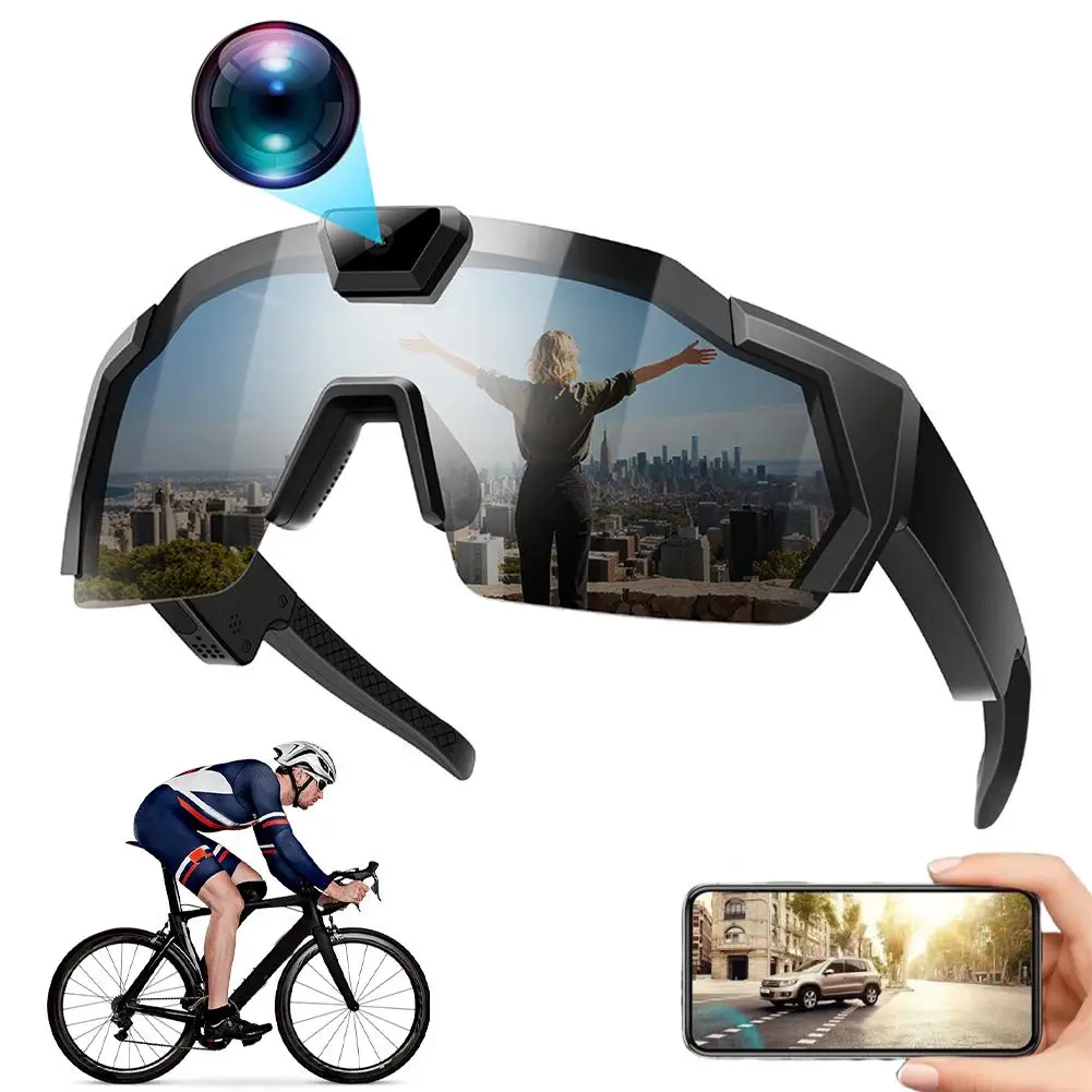 AliExpress GRWIBEOU NEW HD Video Glasses Action Camera Sunglasses Smart Glasses Sports Glasses Outdoor Bicycle Motorcycle Driver Recorder Walk Cam
