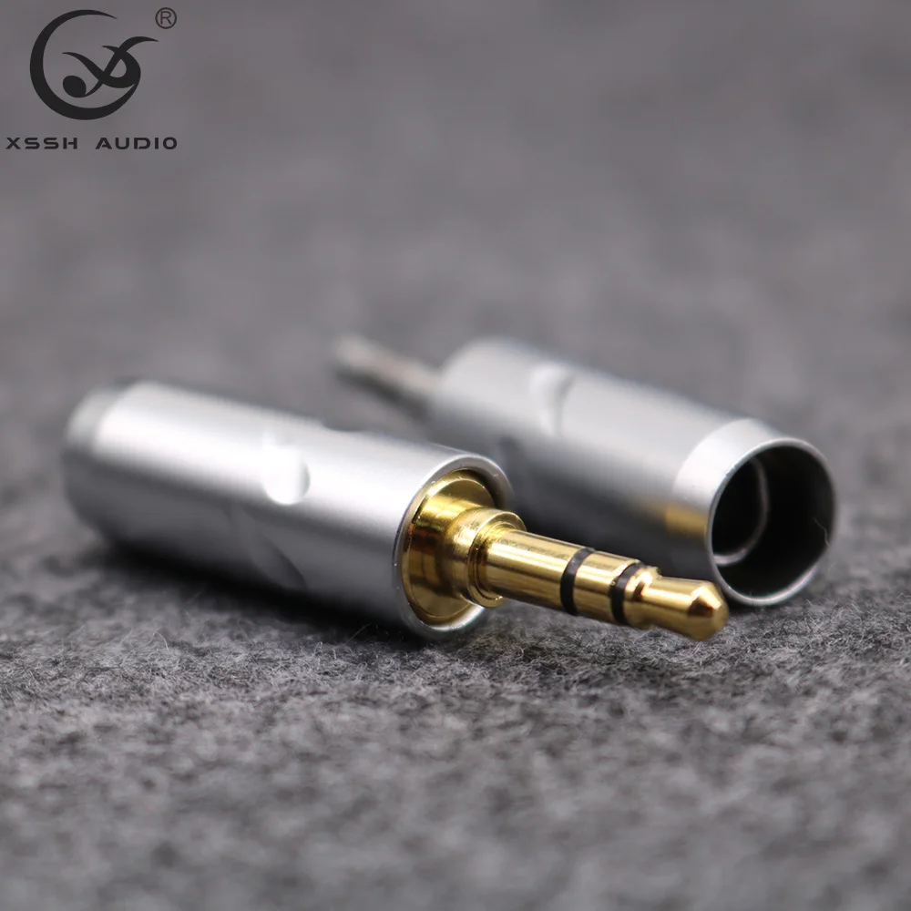 YIVO XSSH Gold Rhodium Silver Plated 3.5MM Stereo Audio Plug,OEM  HIFI Headphone Microphone Earphone Jack Cable Connector