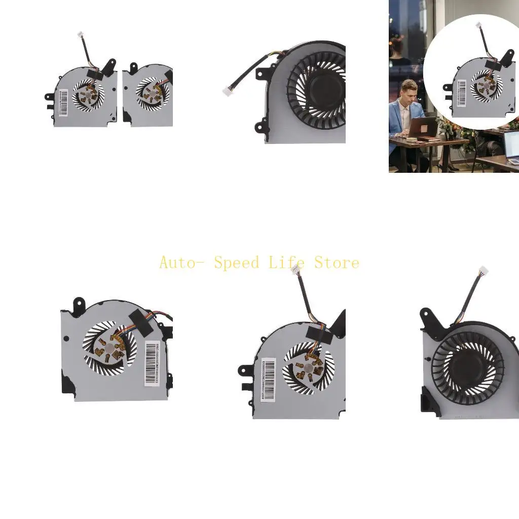 02DA Nuevo ventilador enfriamiento computadora portátil para MSI GF75 delgada 9SC-027 GF75 8RC GF75 Radiador 5V 4