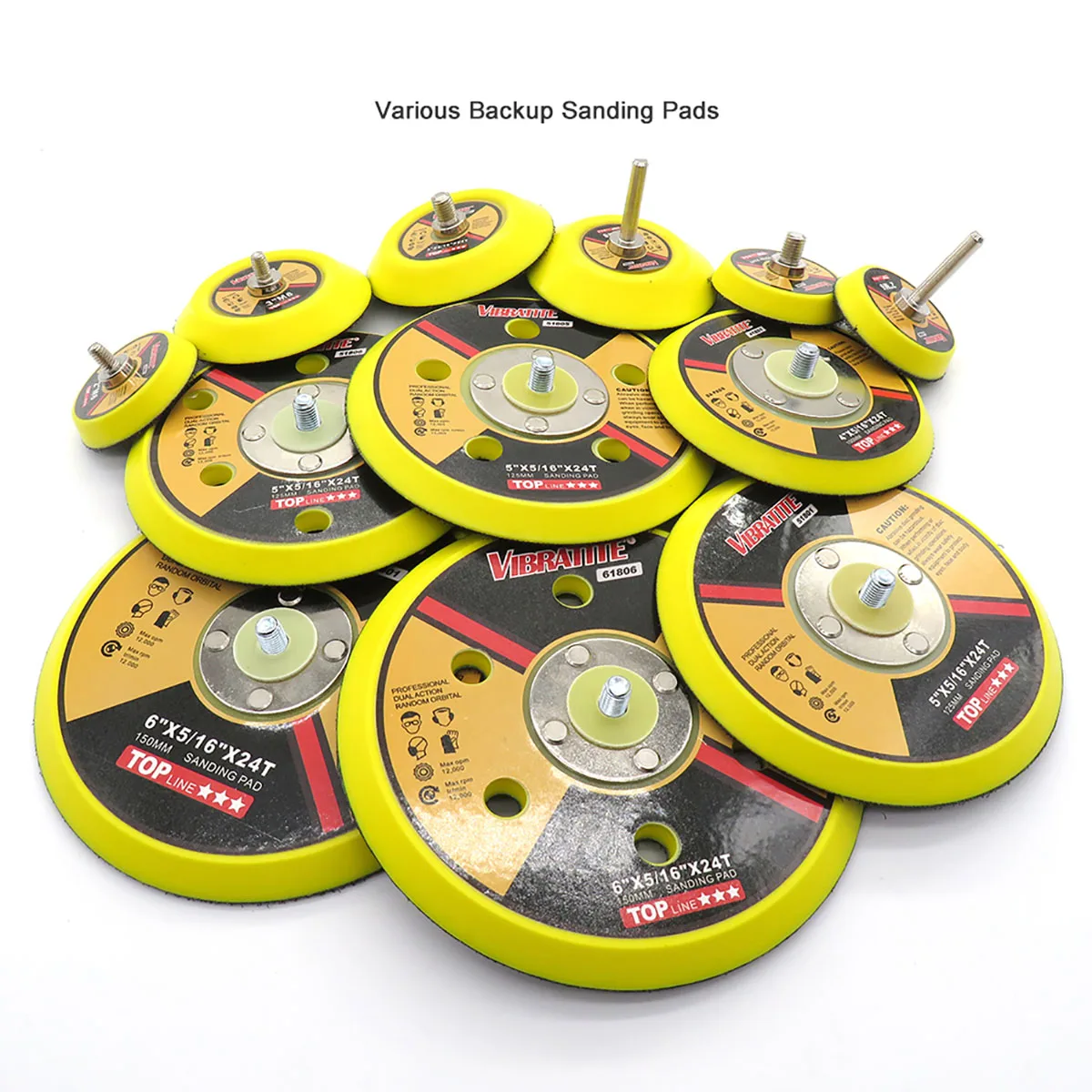 1-5PCS 6 Inch150 mm M8 Car Polisher Grinder Wheel Sander Paper Disc Auto Polishing Machine Tool Pneumatic Tray Self-adhesive Pad