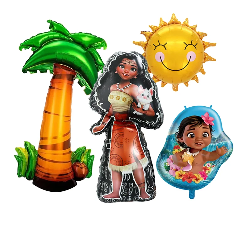 Воздушные шары Ocean Adventure Moana, фольги, милые украшения принцессы Моаны на тему дня рождения, детские игрушки для детского душа, подарки