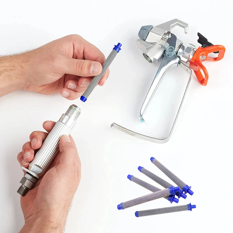 5pcs/10pcs 30/60Mesh Airless Spray Gun Filter Replacement Accessories For Graco Spray Gun Repair Tool