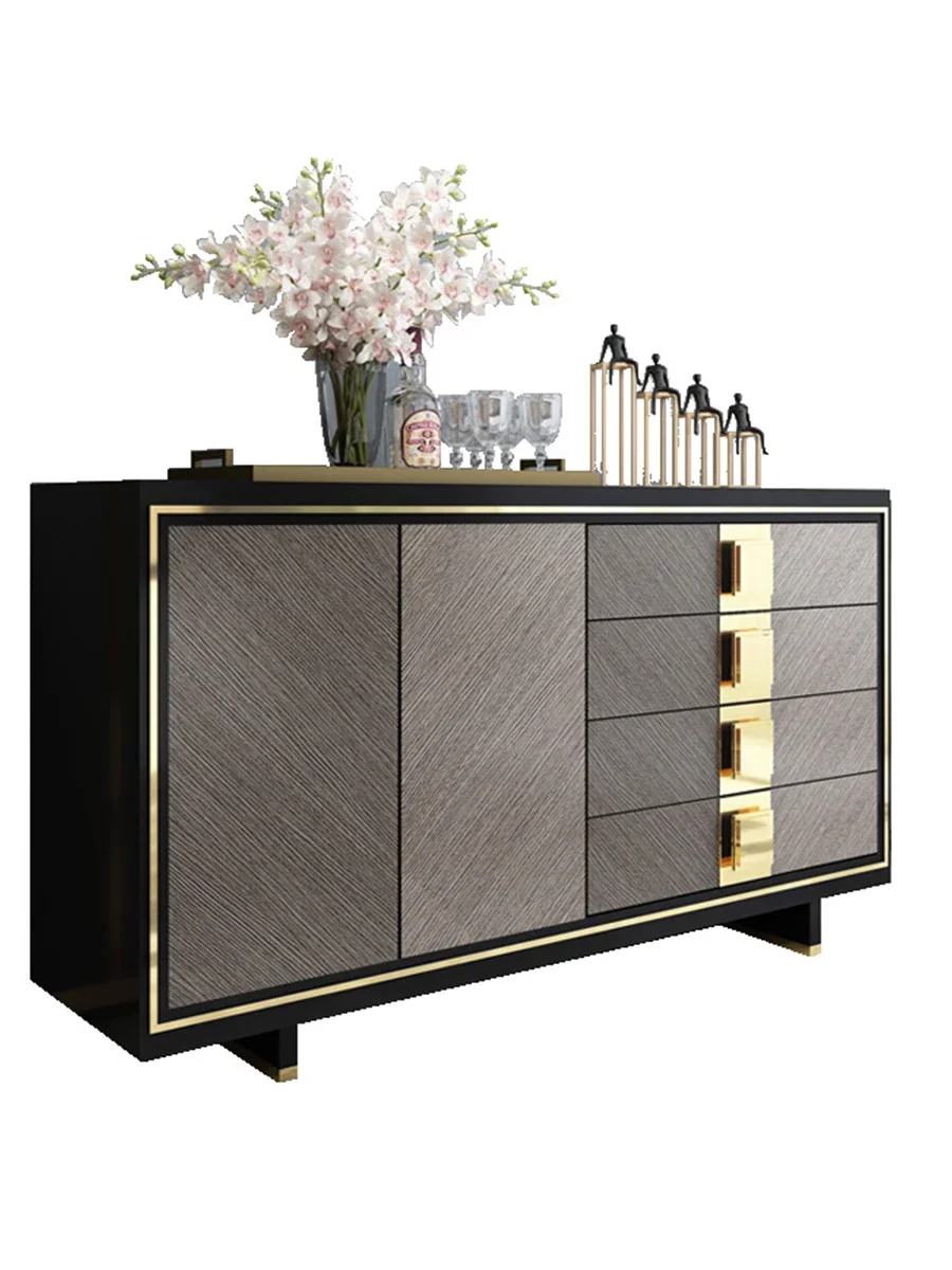 

American style dining side modern minimalist and light luxury household Nordic living room kitchen storage shelf
