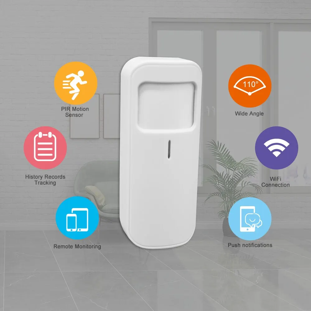 ONENUOTuya WIFI PIR Motion Sensor Wifi Movement Detector Infrared Human Presence Sensor Smart Life Wireless Home Security System